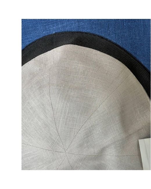 Cachemio Blue Minimalist Linen Baseball Cap for men