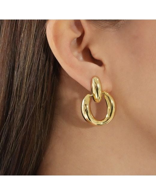 Argento Vivo Metallic The Hollow Door Knocker Hoop