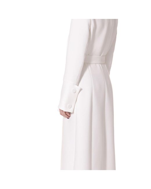 AGGI by HALEWSKI White Tilda Off Long Coat
