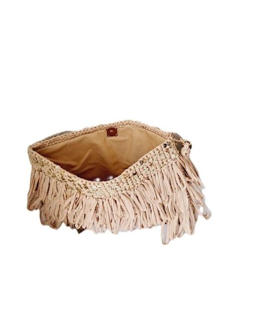 Springmoonatelier Metallic Neutrals Luxury Star Cream – Sequin And Tassel Handmade Raffia Handbag