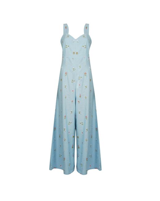 Em & Shi Blue Vintage Oceanarium Jumpsuit