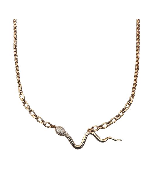 IN CAUDA VENENUM Brown Uraeus Necklace