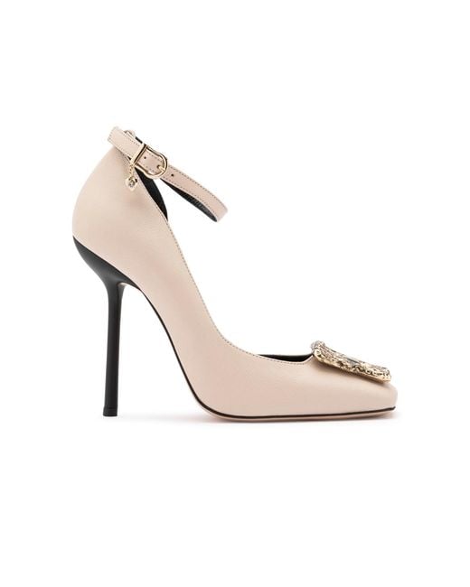 Ilvi Metallic Neutrals Jannali Cream Floater Leather Heeled Sandal
