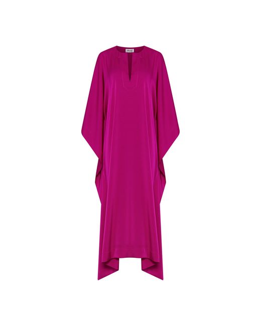 Belyed Handcraft Pink Emery – Silk Crepe Kaftan By Belyed