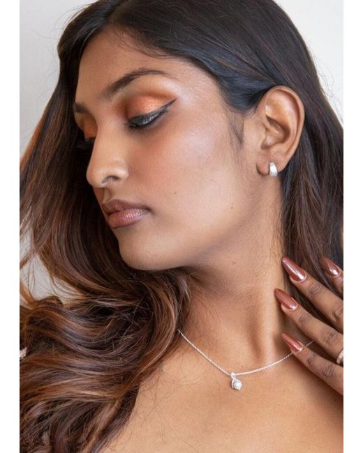 Claire Hill Designs Metallic Brushed Chunky Huggie Hoops