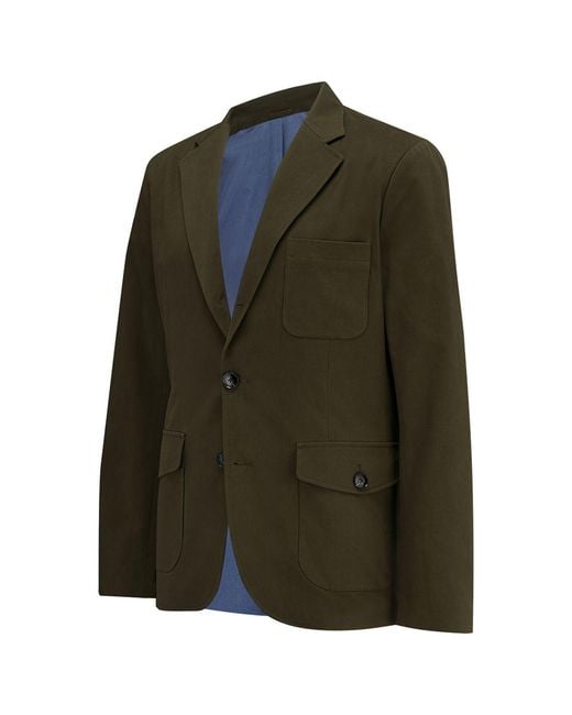 Guards London Green Ballard Cotton Blazer for men