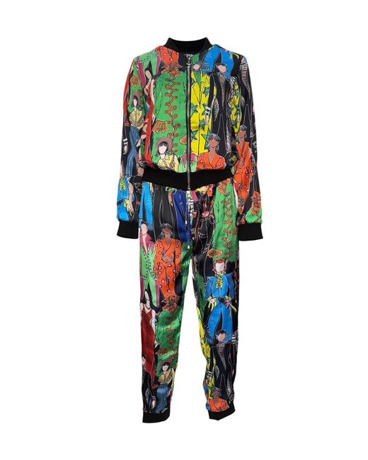 Any Old Iron Blue Printed Heroes Bomber Jacket