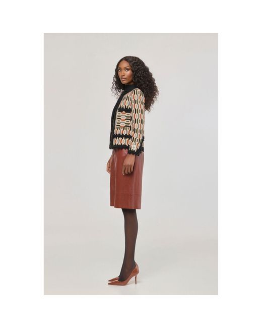 The Extreme Collection Black Multicolour Patterned Knit Jacket Scott