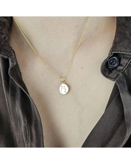 Harfi Metallic Libra Plated Constellation Star Map Pendant Charm Necklace