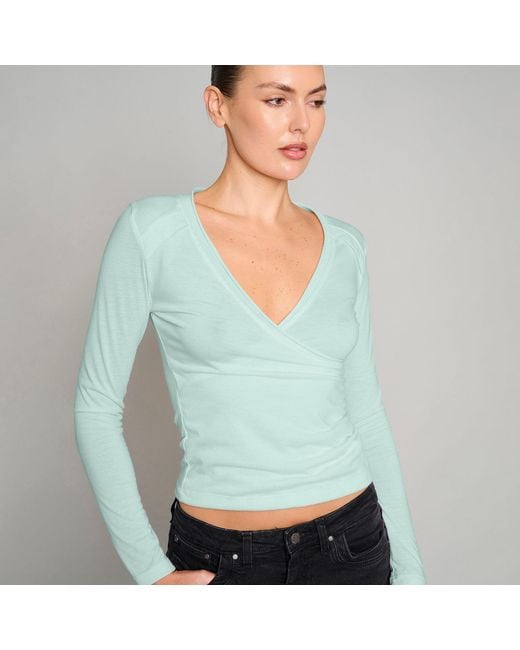 Love and Nostalgia Blue No Biggie Long Sleeve Top