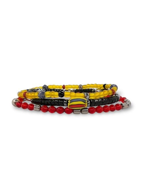 Jaredjamin Yellow Samurai Bracelet Set for men