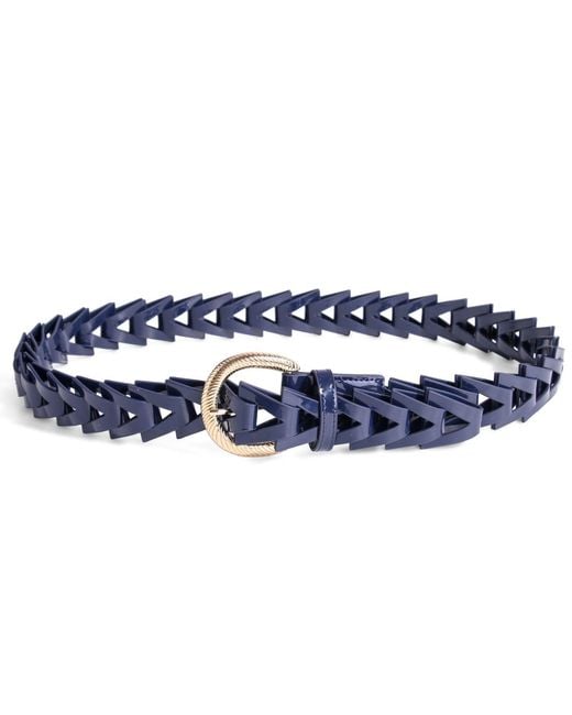 Jurgi Brand Blue Triangle Loop Belt – Patent Leather