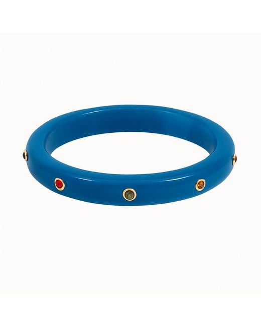 Michael Nash Jewelry Blue Kristen Cerulean Studded Resin And Stone Bangle