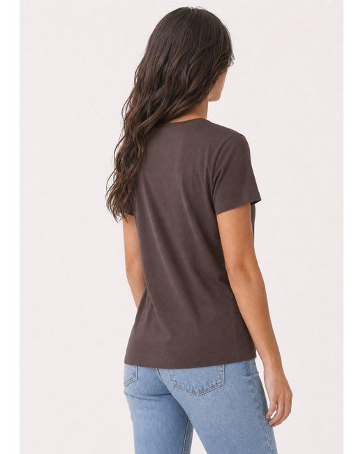 NOEND Black Supima Cotton Deep V-Neck Tee
