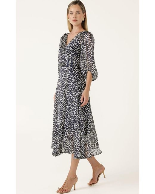 SACHA DRAKE Gray Cloudland Wrap Dress