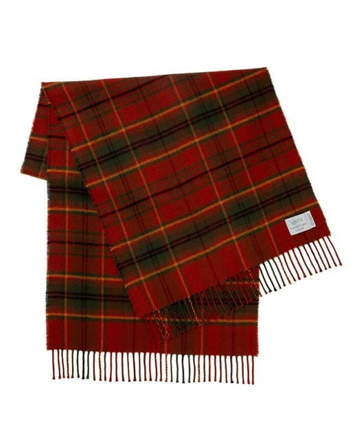 Araminta Campbell Ltd Red Autumn Woodland Walk Lambswool Shawl
