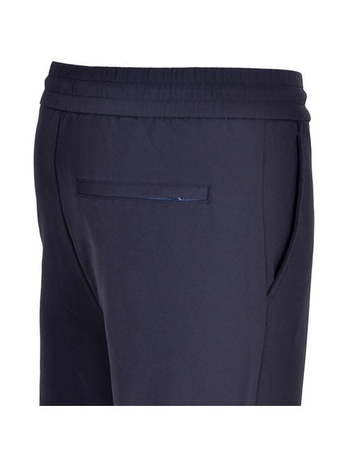 DAVID WEJ Blue Ashford Plain Drawstring Trouser – for men