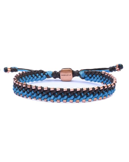 Harbour UK Bracelets Blue Copper And Cord Adventure Bracelet for men