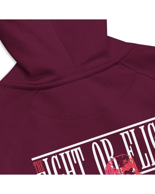 Anchor and Crew Red Burgundy Eight Fight Or Flight Club Editions Organic Cotton Hoodie for men