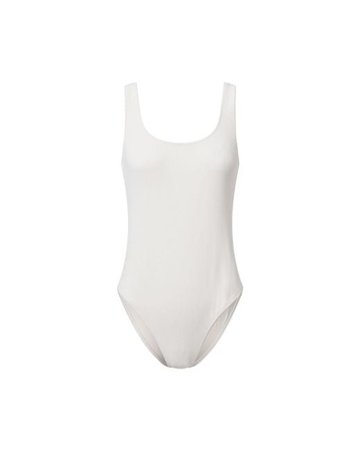 Aqva Swimwear White Neutrals Nude Balmins One-Piece Swimsuit