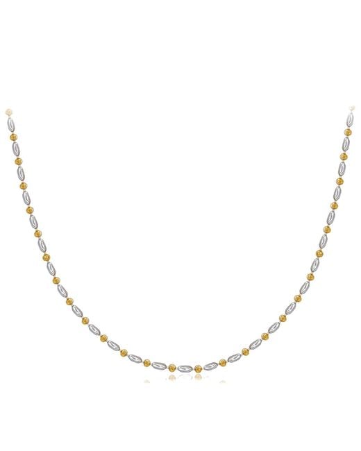 Janus Edinburgh Metallic Sha Sha Dual Tone Vermeil And Sterling Necklace 45Cm