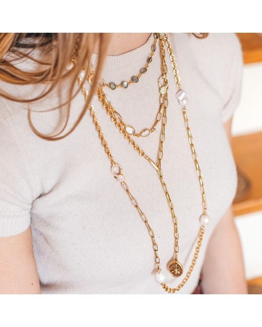 Loni Paul Jewelry Metallic Moonstone, Labradorite, Crystal & Pearl Necklace