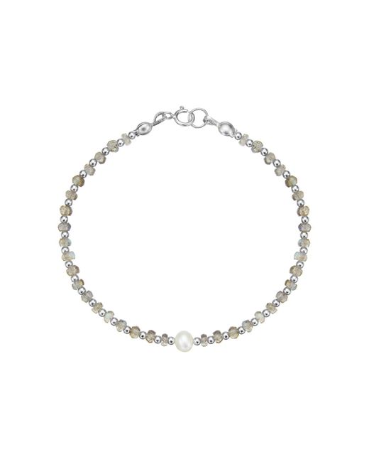Lily & Roo Metallic Labradorite Gemstone Bracelet