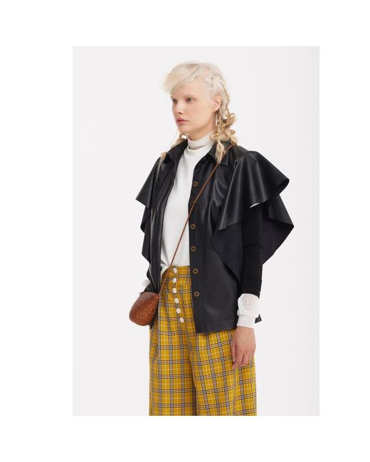 Julia Allert Yellow Button Front Palazzo Trousers