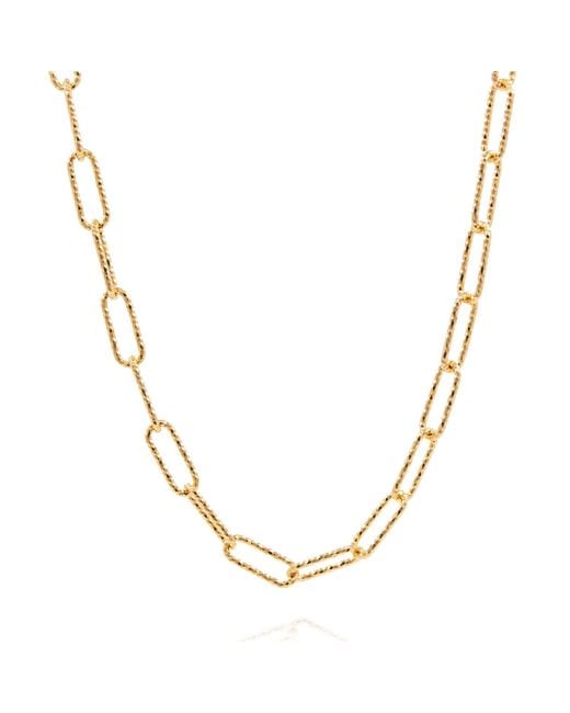 Cote Cache Metallic Asteria Textured Chain Necklace