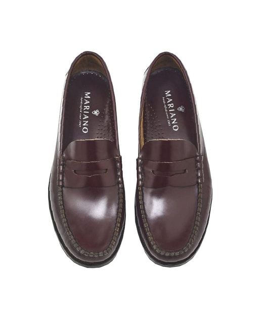 Mariano Shoes Purple Almancil Loafers Bordeaux for men