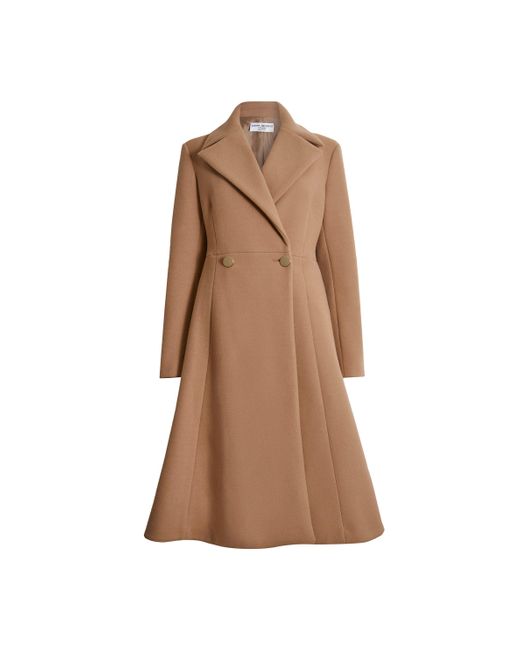James Lakeland Natural Double Breasted A Line Coat Camel