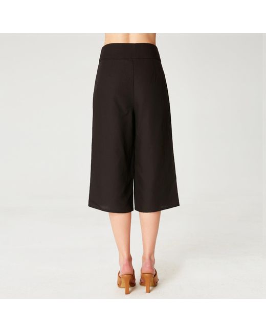 Smart and Joy Black Wide Capri Pants