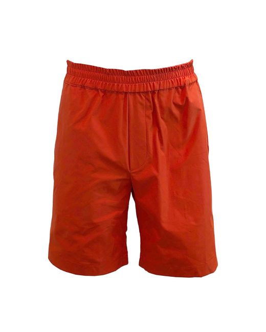 SNIDER Red Bermuda Shorts for men