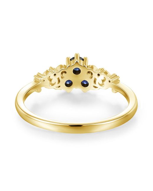 Azura Jewelry New York Blue Sapphire Of The Waterborn Ring Vermeil