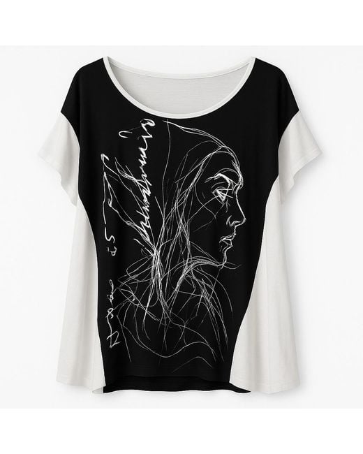 Conquista Black Oversized Lightweight Jersey Top