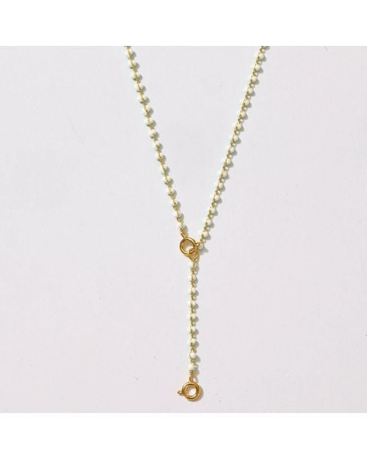 Alexie of Athens Metallic Enamel Strand Drop Chain Charm Necklace