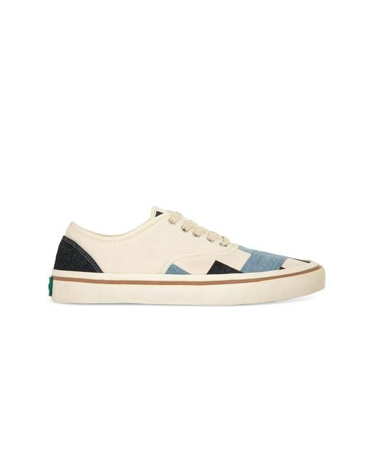 Springa | Unique Vulcanized Sneakers Italian Handmade Natural Vulca Selvagedge Denim Checked Sneakers for men