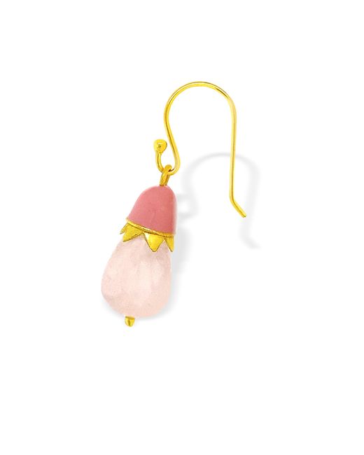 GEM BAZAAR Pink Top Hat Earrings