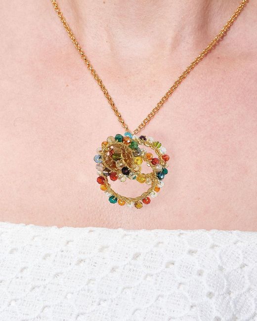 Lavish by Tricia Milaneze Metallic Multi & Ellie Maxi Handmade Crochet Necklace