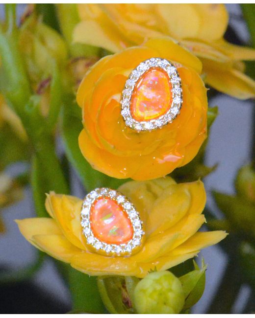 KAMARIA Blue Opal Pebble Stud Earrings