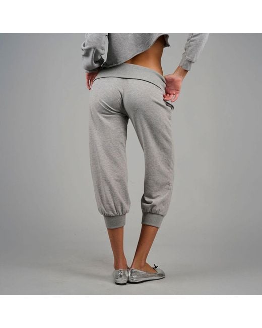 Love and Nostalgia Gray Weekender Capri Track Pant