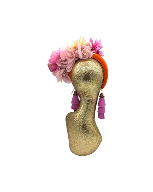 Julia Clancey Pink Doris Lilac Swinglette Bloom Flower Band
