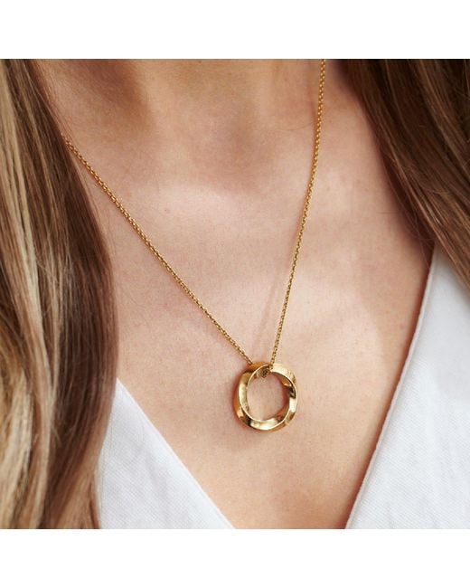 Posh Totty Designs Metallic Gold Plated Forever Circle Necklace