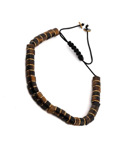 Ebru Jewelry Multicolor Tiger's Eye Stone Adjustable Balance Bracelet for men