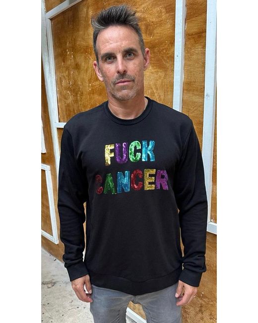 Any Old Iron Blue Fuck Cancer Sweatshirt for men