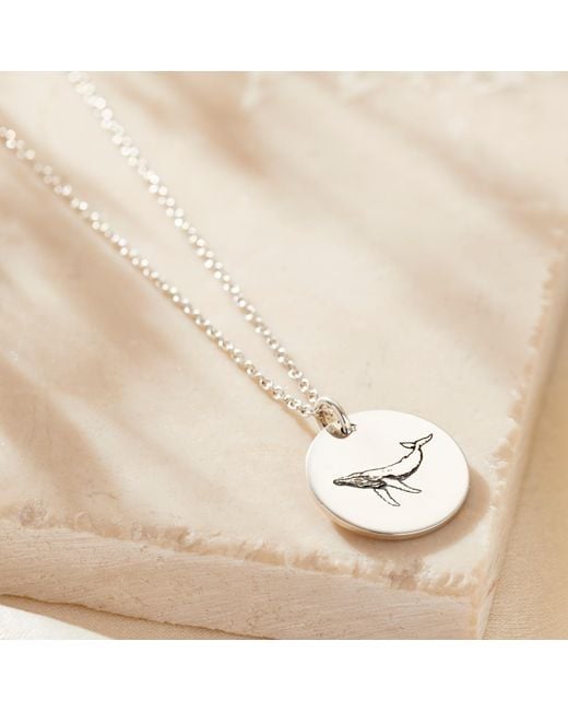 Posh Totty Designs Metallic Sterling Whale Spirit Animal Necklace