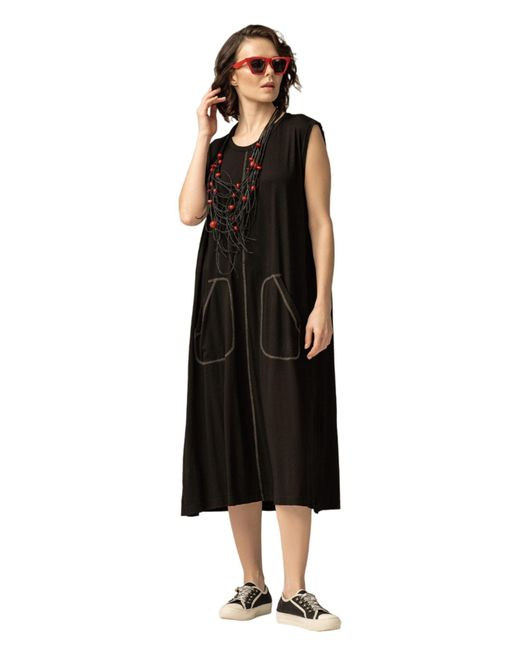 Monique Store Black Sleeveless Long Dress