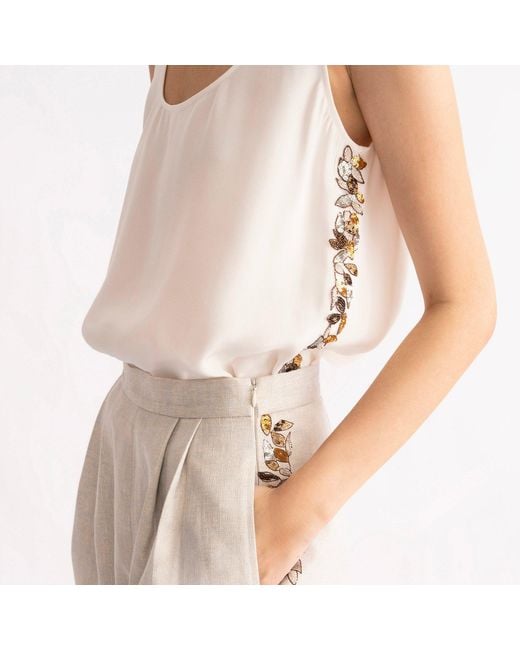 Emma Wallace White Clay Top -Off