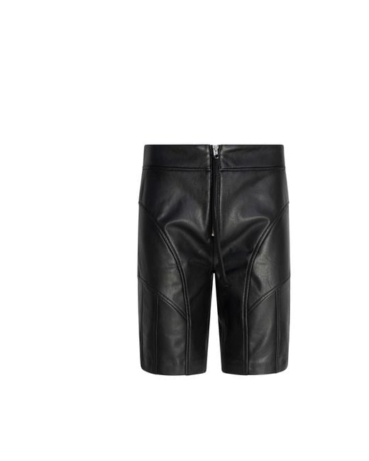 Circular Path Black Vegan Leather Long Short