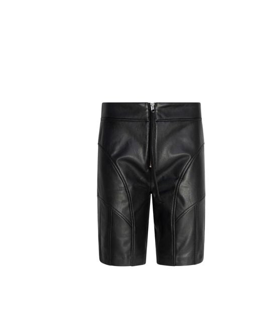 Circular Path Black Vegan Leather Long Short